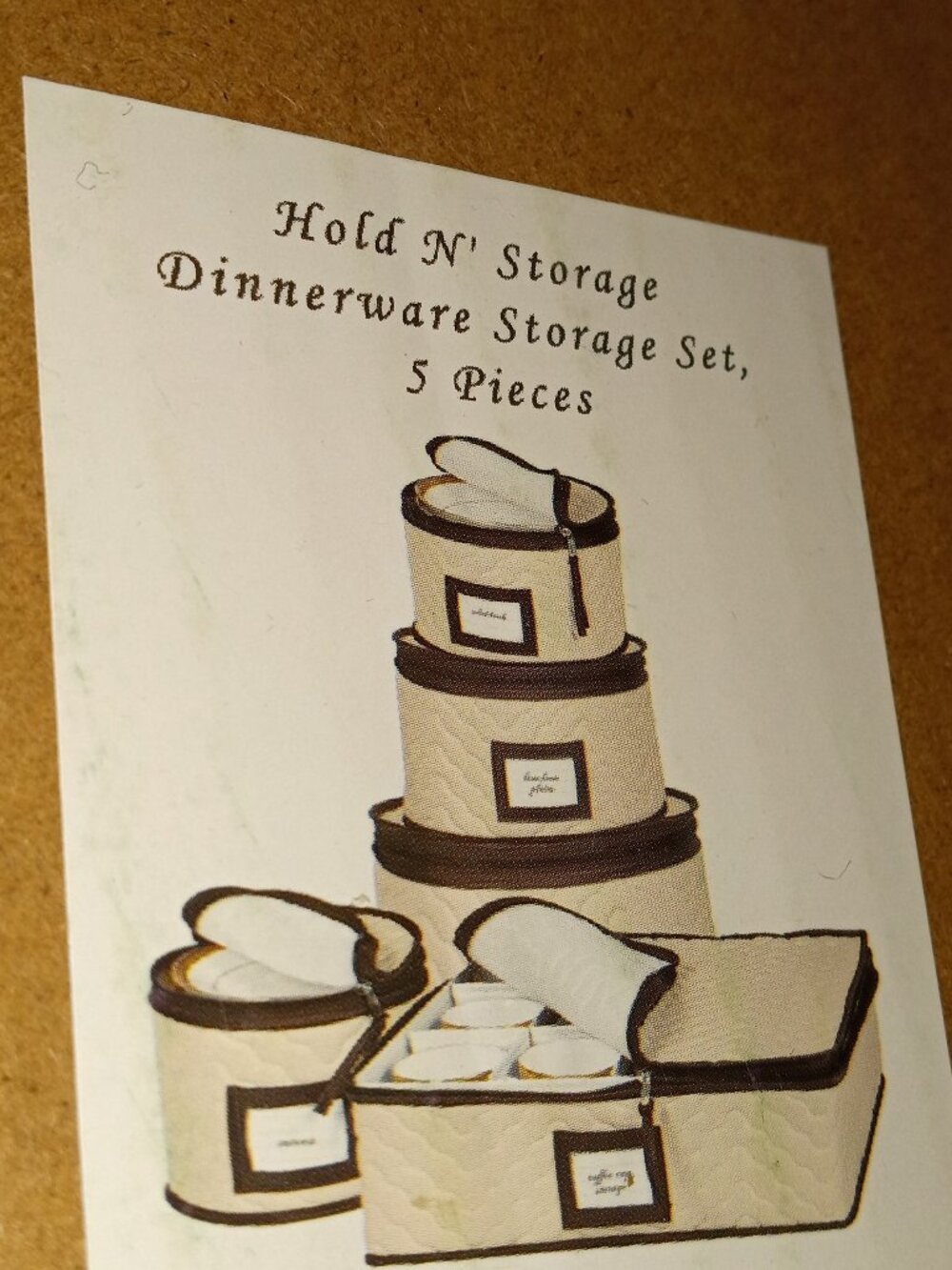 DINNERWARE 5 PIECE STORAGE SET HOLD AND STORE
